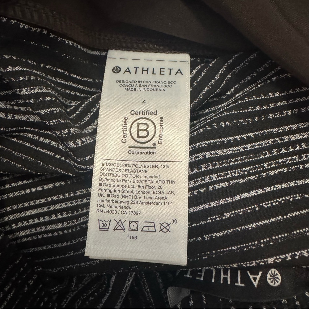 Athleta Arrival Pants Amara Stripe Black Women’s - 4 - Picture 5 of 5